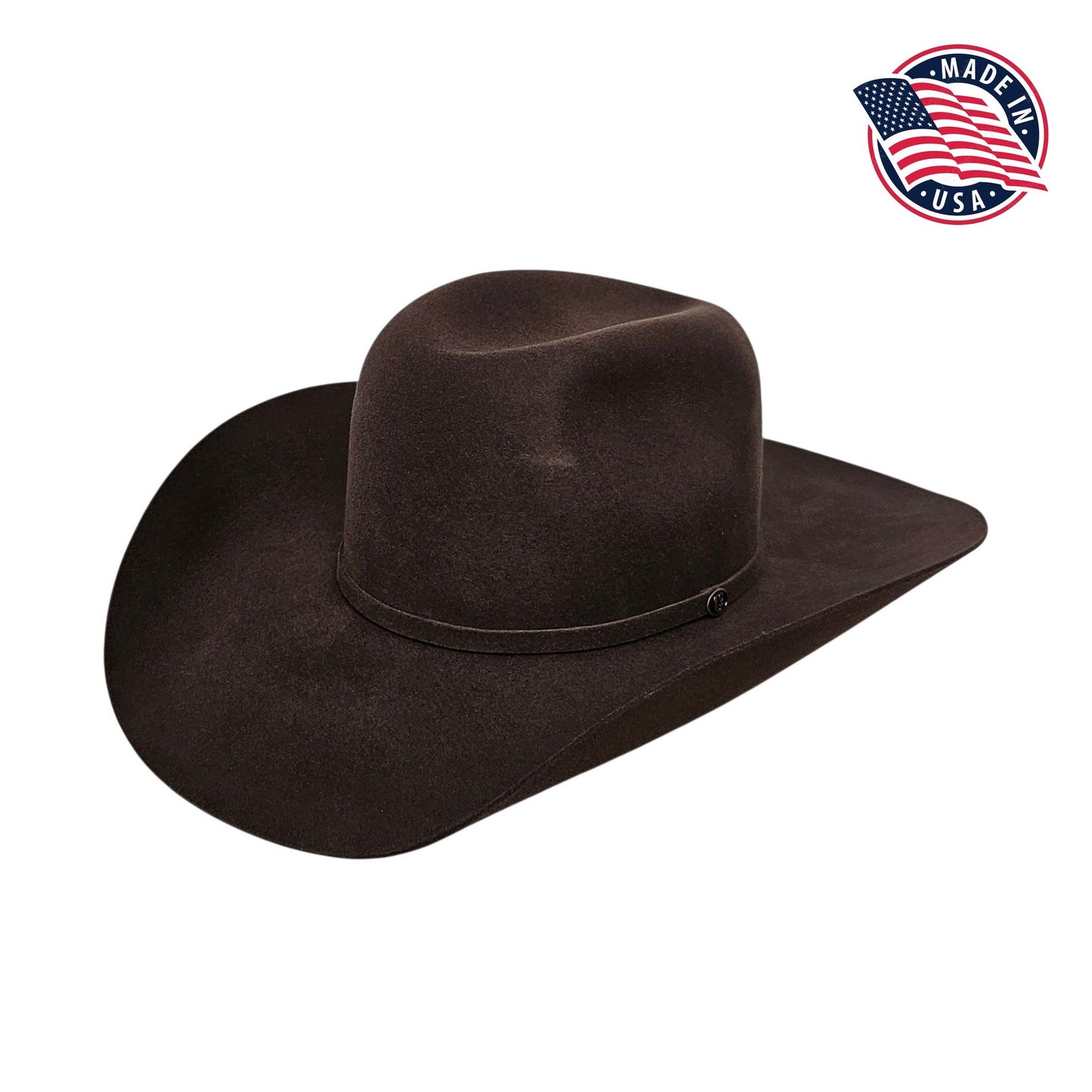 Montana Brown wool felt cowboy hat, made in USA