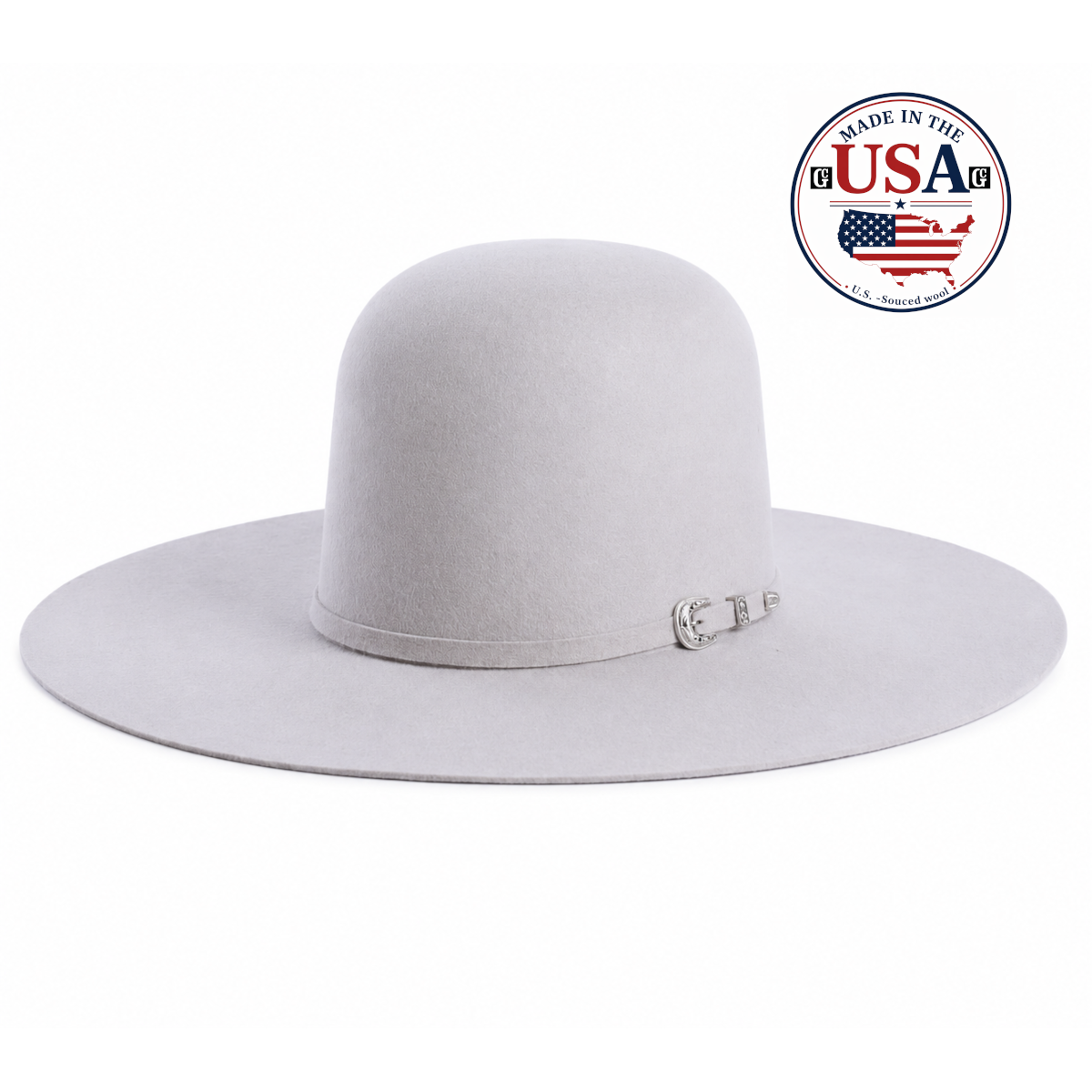 OPEN CROWN SILVER BELLY 20X BEAVER FELT BLEND USA