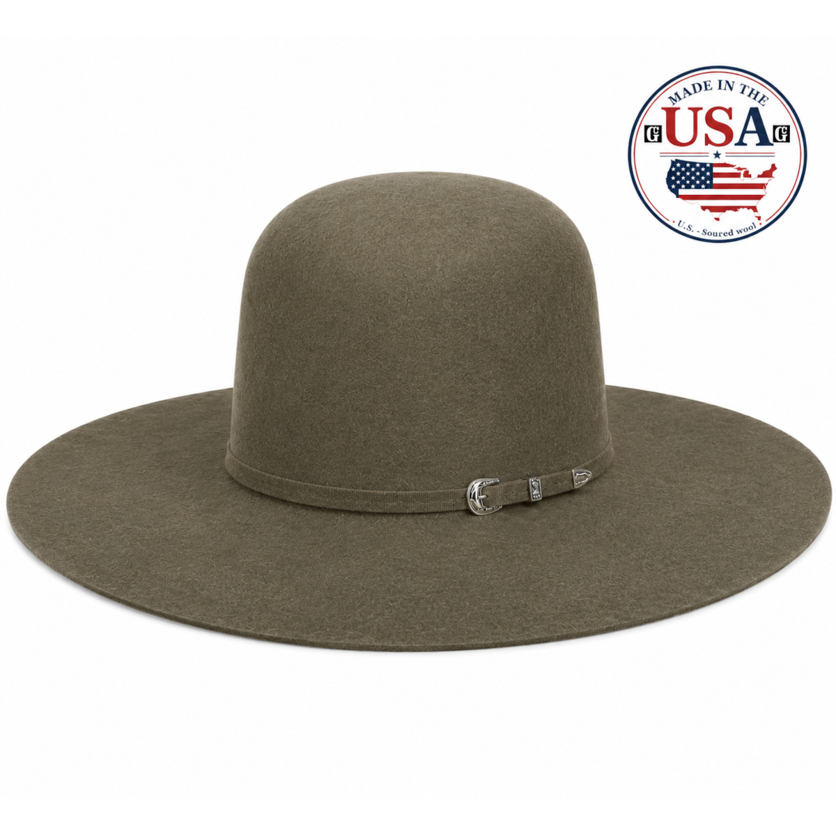 OPEN CROWN PECAN 100X PURE BEAVER FELT USA