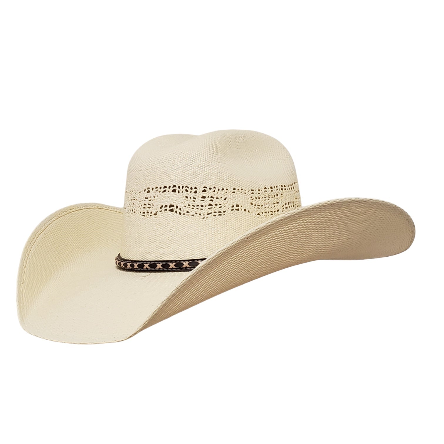 Justin Vented Ivory Straw Cowboy Hat 2XL Fits 7-7/8 to 8