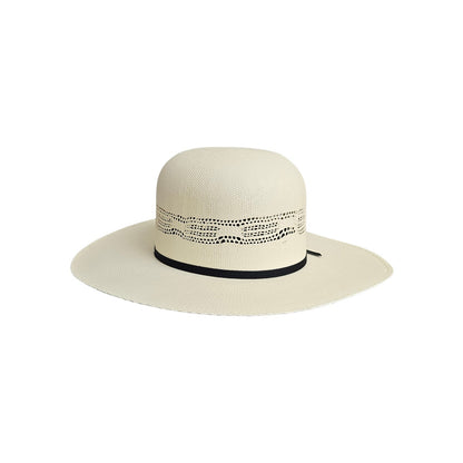 Open Crown Ivory Bangora Straw 218 unshaped cowboy hat blank by Gone Country Hats