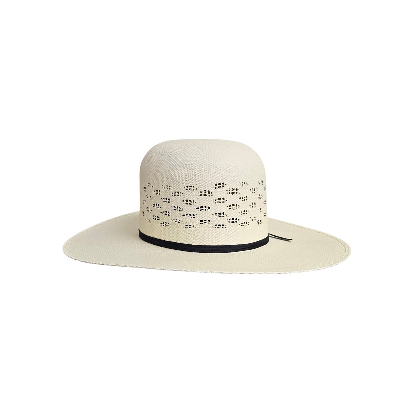 Open Crown Ivory Bangora Straw 230 unshaped cowboy hat blank by Gone Country Hats