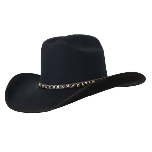 Black Cattleman Crown Hat