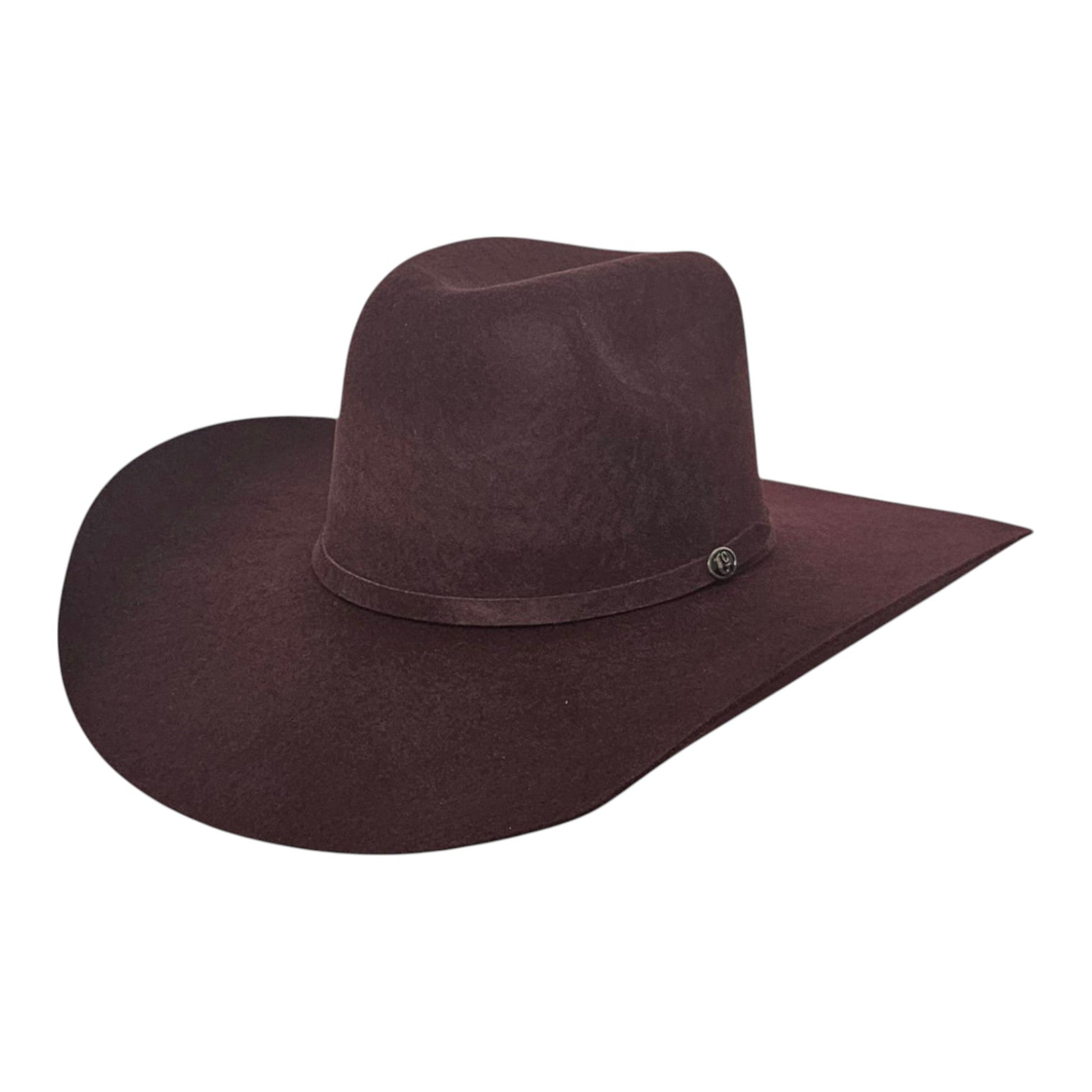 Big Sky Black Cherry wool felt cowboy hat, made in USA