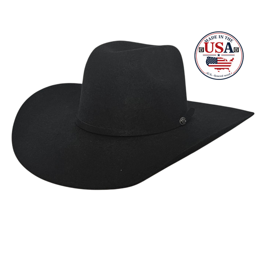 Big Sky Black wool felt cowboy hat, made in USA