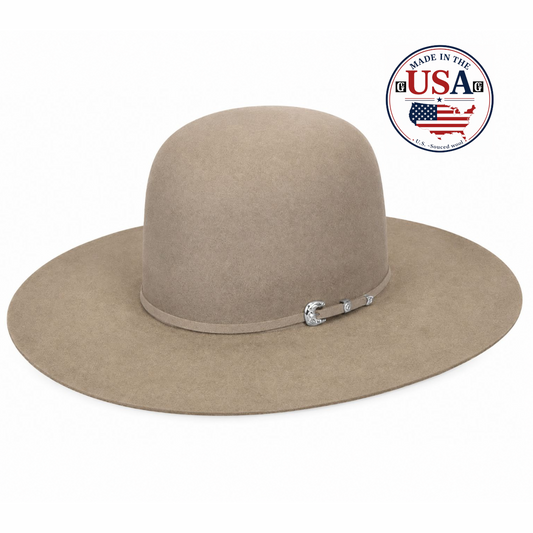 OPEN CROWN NATURAL BEAVER 100X PURE BEAVER FELT USA