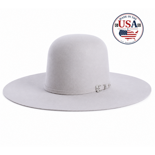 OPEN CROWN SILVER BELLY 20X BEAVER FELT BLEND USA