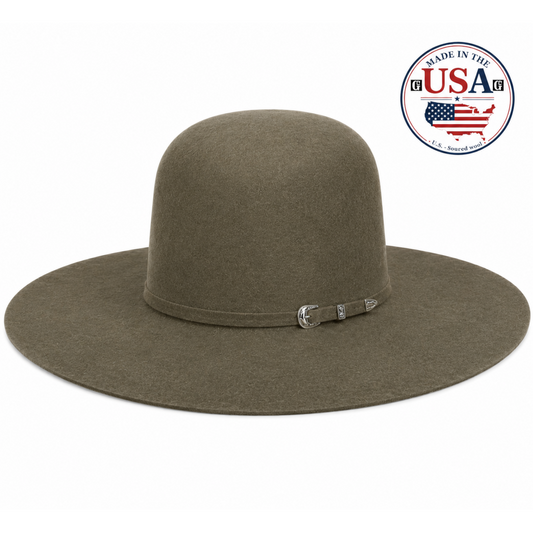 OPEN CROWN PECAN 20X BEAVER FELT BLEND USA