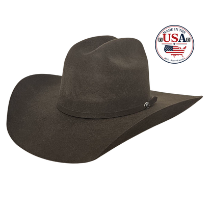 Yellowstone Brown wool felt cowboy hat, made in USA