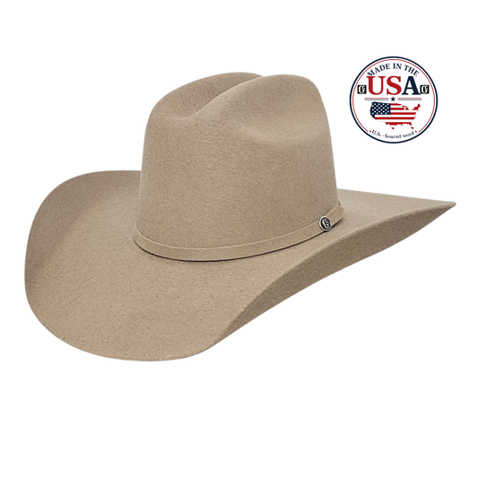 Yellowstone Chestnut wool felt cowboy hat, made in USA