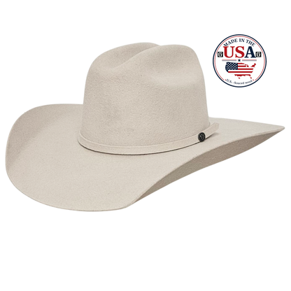 Yellowstone Silver Belly wool felt cowboy hat, made in USA