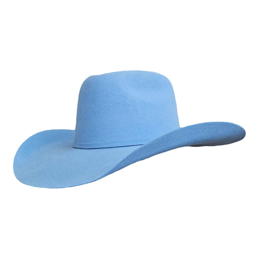 American Baby Blue Wool Cashmere Cowboy Hat – Premium Western Hat for Rodeos & Country Style