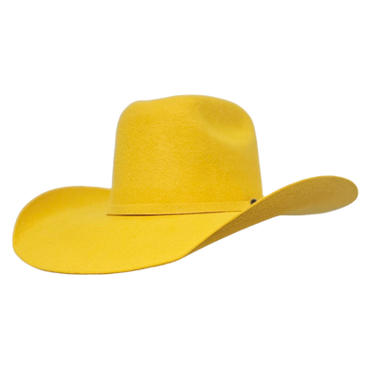 American Mustard Wool Cashmere Cowboy Hat – Classic Western Hat for Rodeos & Country Style