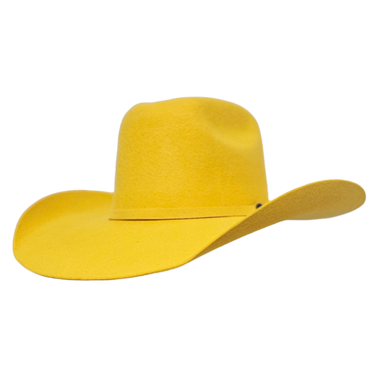 American Mustard Wool Cashmere Cowboy Hat – Classic Western Hat for Rodeos & Country Style