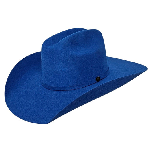 American Royal Blue 5X Wool Cattleman, left side