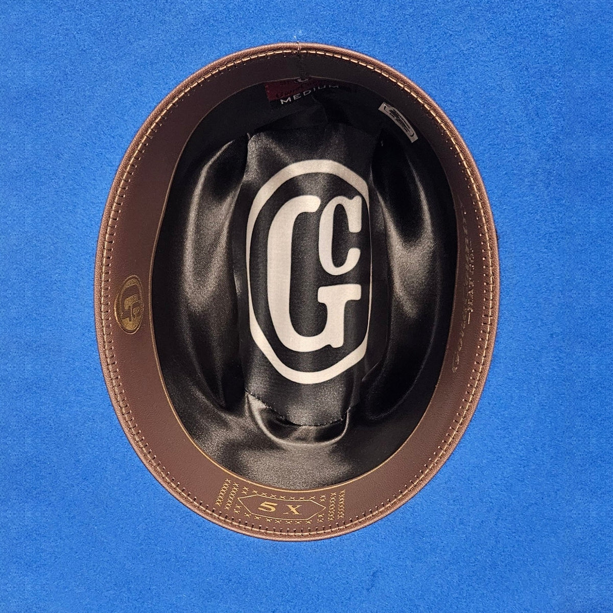 American Royal Blue 5X Wool Cattleman, sweatband and liner