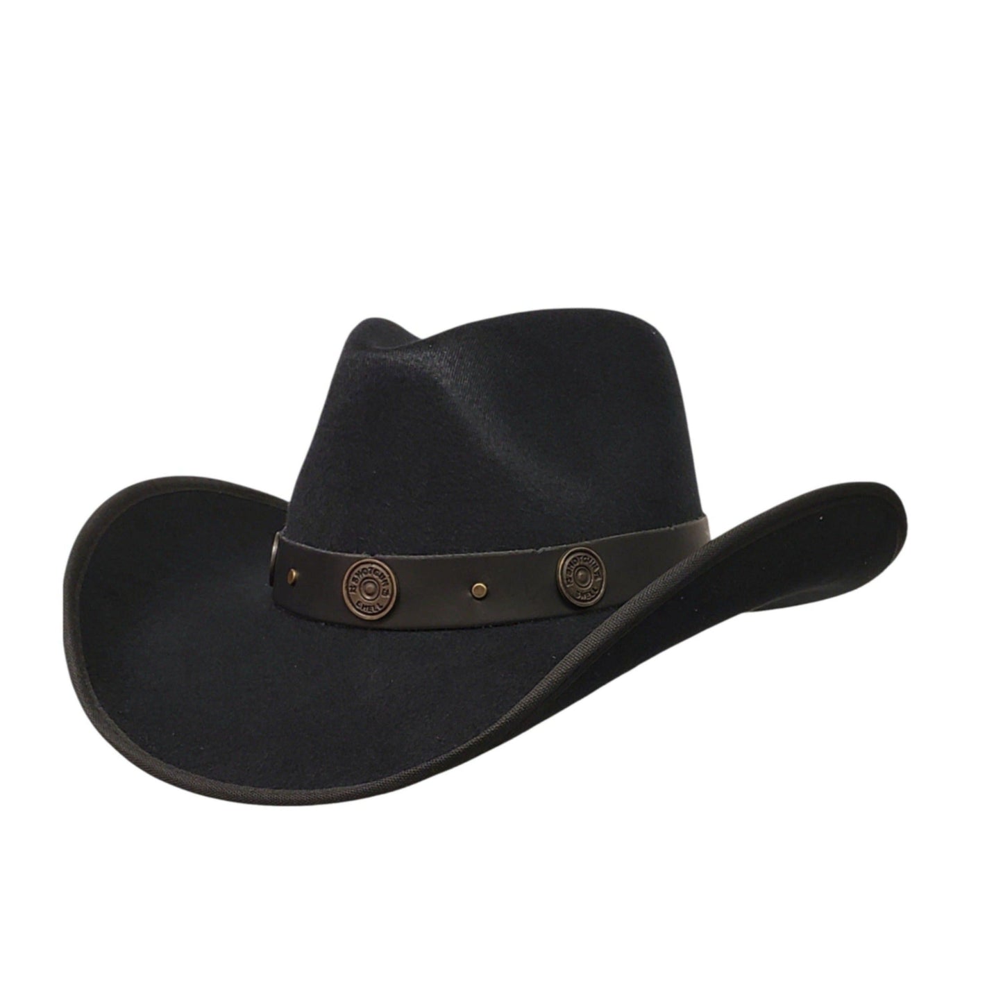 Double Barrel Black cowboy hat – classic cotton Western hat for rodeos, country music festivals, and ranch wear