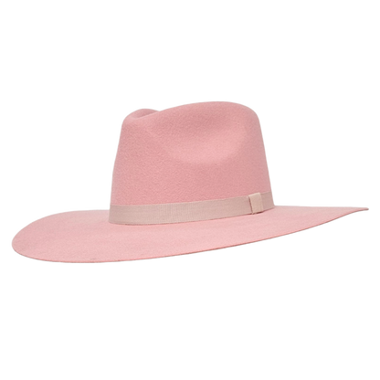 Drifter Pink wool cashmere cowboy hat with a soft finish and elegant Western charm