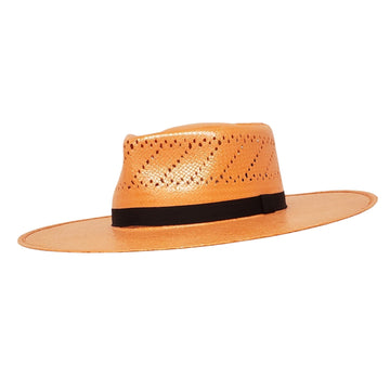 LOLITA ORANGE SHANTUNG STRAW 213
