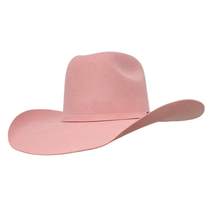 American Pink Wool Cashmere Cowboy Hat – Elegant Western Hat for Rodeos & Country Fashion