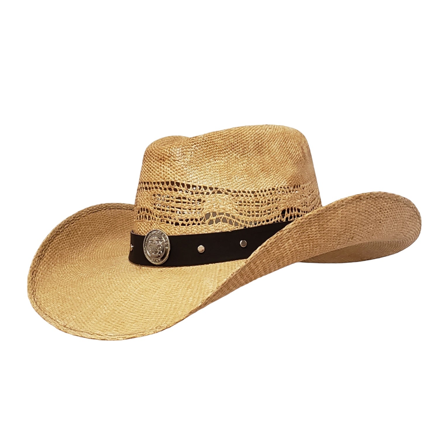 Navy Heroes Brown Straw Cowboy Hat – Best Western Hat for Men & Women | Lightweight & Breathable Rancher Hat Near Me