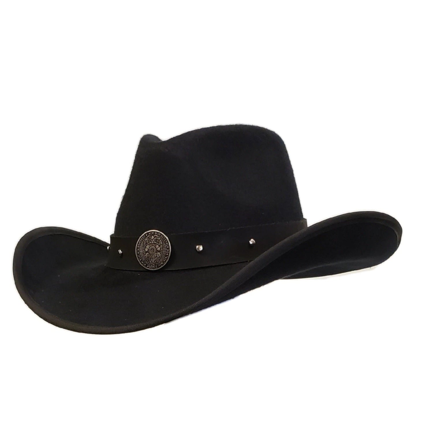 Police Heroes Black Cotton Poly Felt Cowboy Hat – Premium Western Hat for Law Enforcement Supporters | Best Cowboy Hat for Year-Round Wear