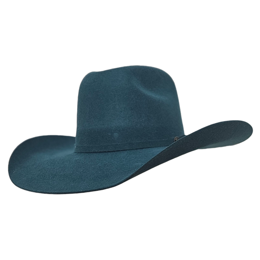 American Teal Wool Cashmere Cowboy Hat – Stylish Western Hat for Rodeos & Country Fashion