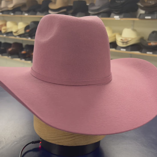 American Mauve Wool Cashmere Rodeo Hat – Luxury Western Hat for Comfort & Style