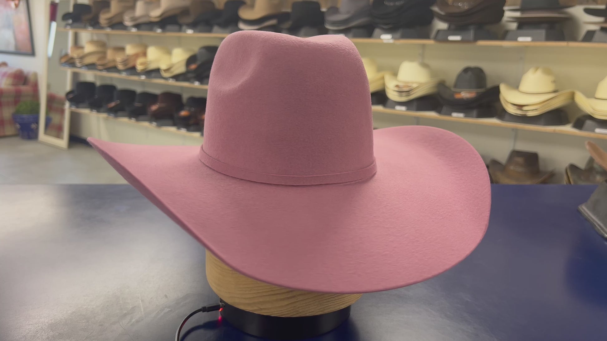 American Mauve Wool Cashmere Rodeo Hat – Luxury Western Hat for Comfort & Style