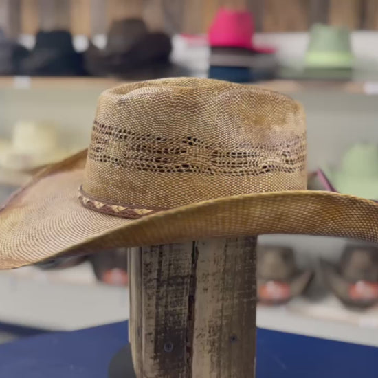 Classic Durango Brown Bangora Straw Cowboy Hat – Stylish and Durable for Outdoor Wear