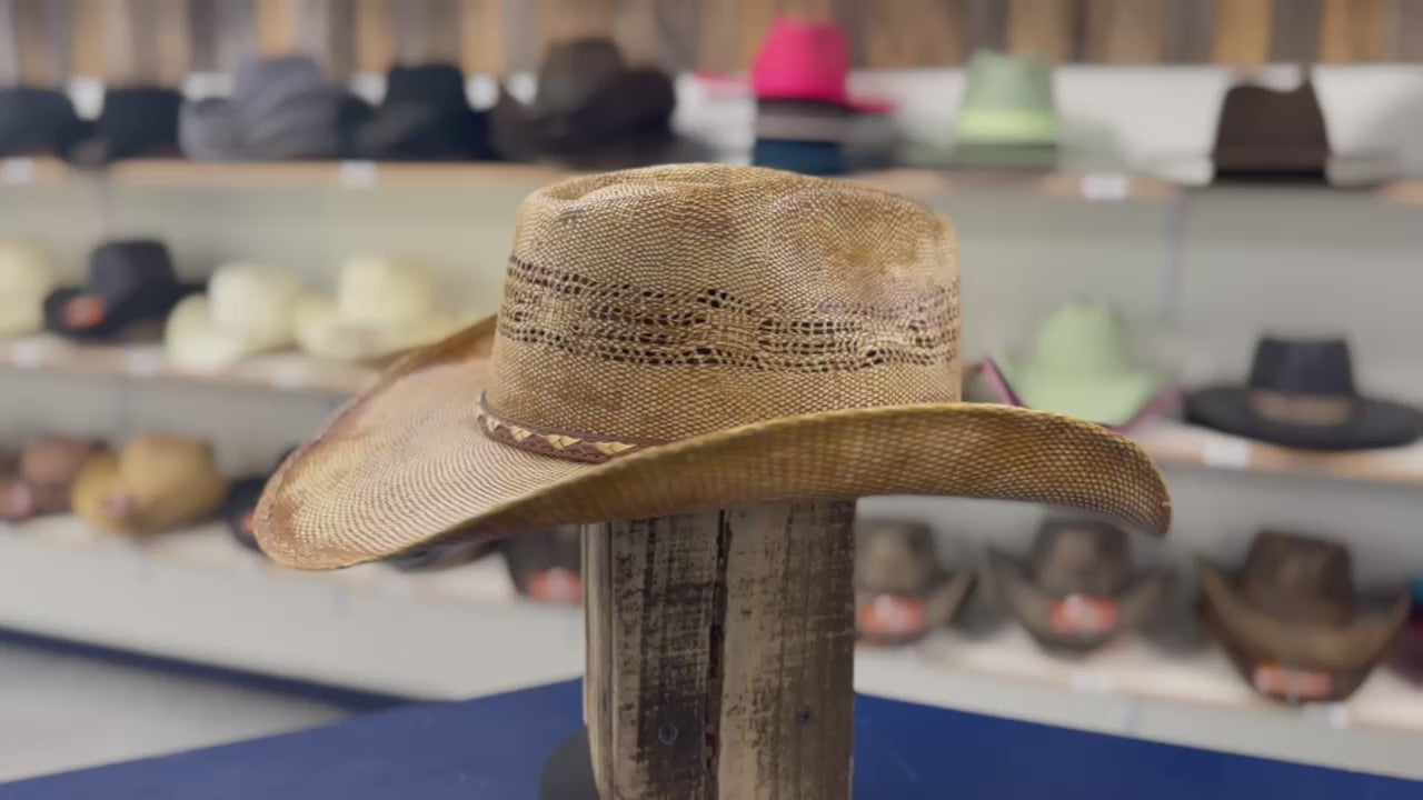 Classic Durango Brown Bangora Straw Cowboy Hat – Stylish and Durable for Outdoor Wear