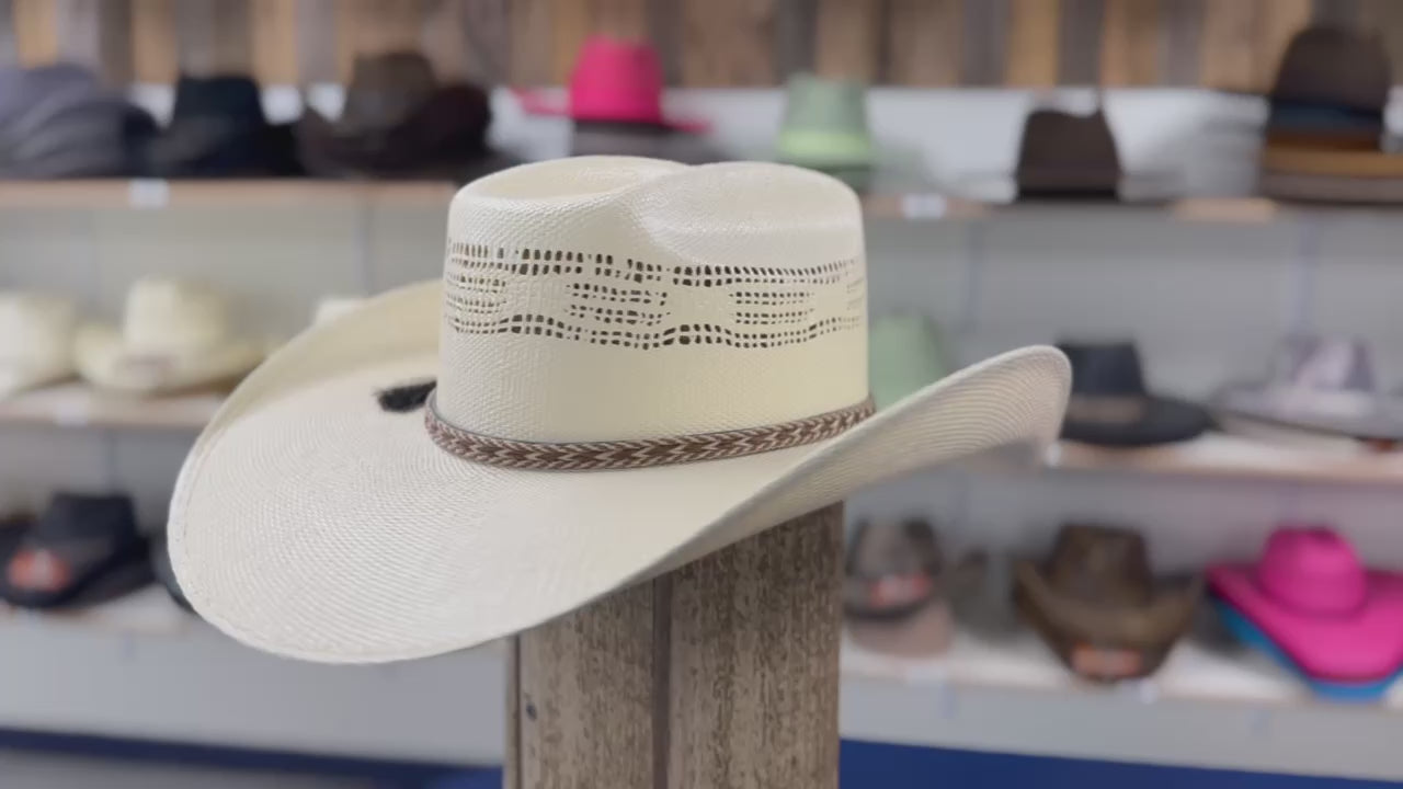 Breathable Straw Bangora Cowboy Hat – Classic Western Hat for Sun Protection & All-Day Comfort