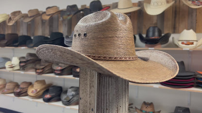 Backroads Brown Cowboy Hat – Classic Palm Straw Hat for Outdoor and Western Wear