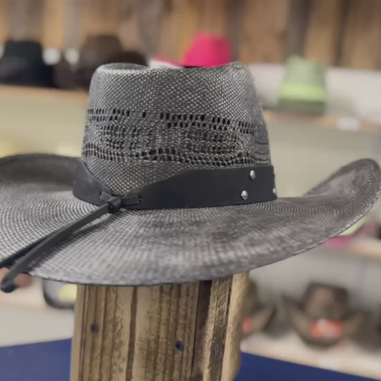 Western Old Glory Gray Hat – Lightweight and Breathable Straw Cowboy Hat for Ranch and Rodeo