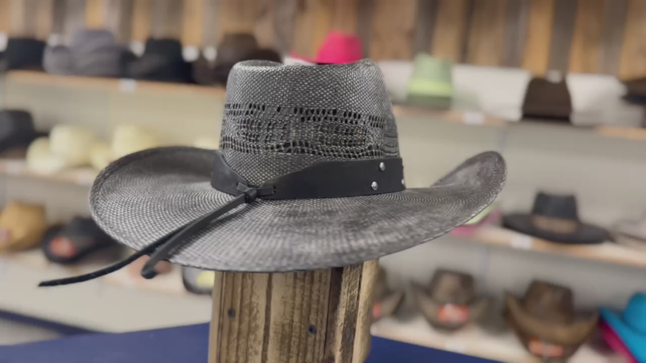 Western Old Glory Gray Hat – Lightweight and Breathable Straw Cowboy Hat for Ranch and Rodeo