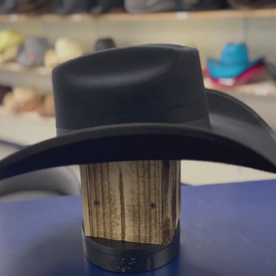 Western Cody Black Hat – Durable Cotton Poly Felt Cowboy Hat for Ranch and Rodeo