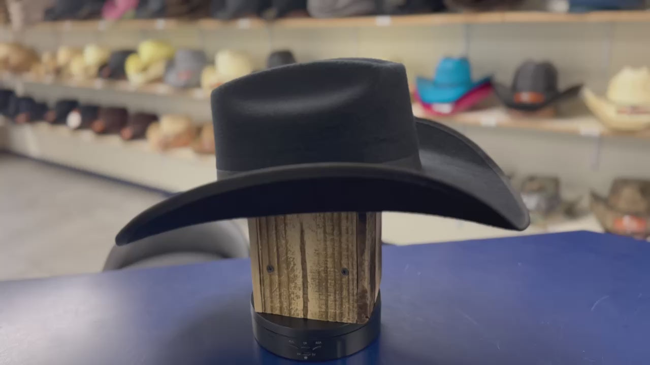 Western Cody Black Hat – Durable Cotton Poly Felt Cowboy Hat for Ranch and Rodeo