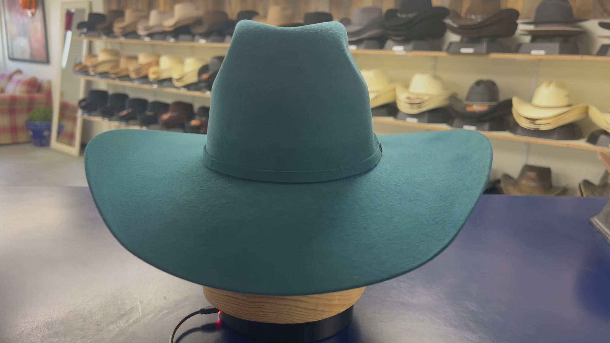 American Teal Wool Cashmere Rodeo Hat – Luxury Western Hat for Comfort & Fashion