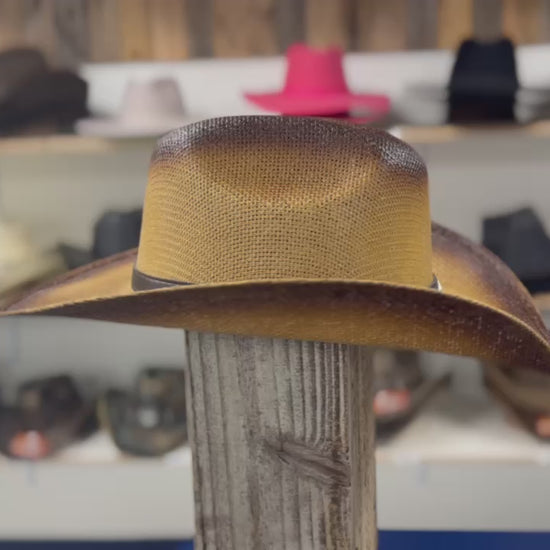 Western Buckaroo Brown Hat – Classic Straw Canvas Cowboy Hat for Men & Women