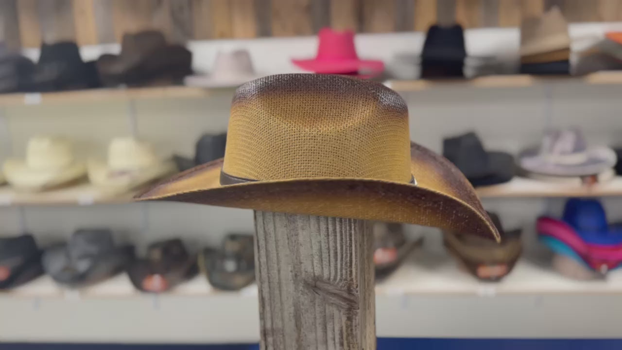 Western Buckaroo Brown Hat – Classic Straw Canvas Cowboy Hat for Men & Women
