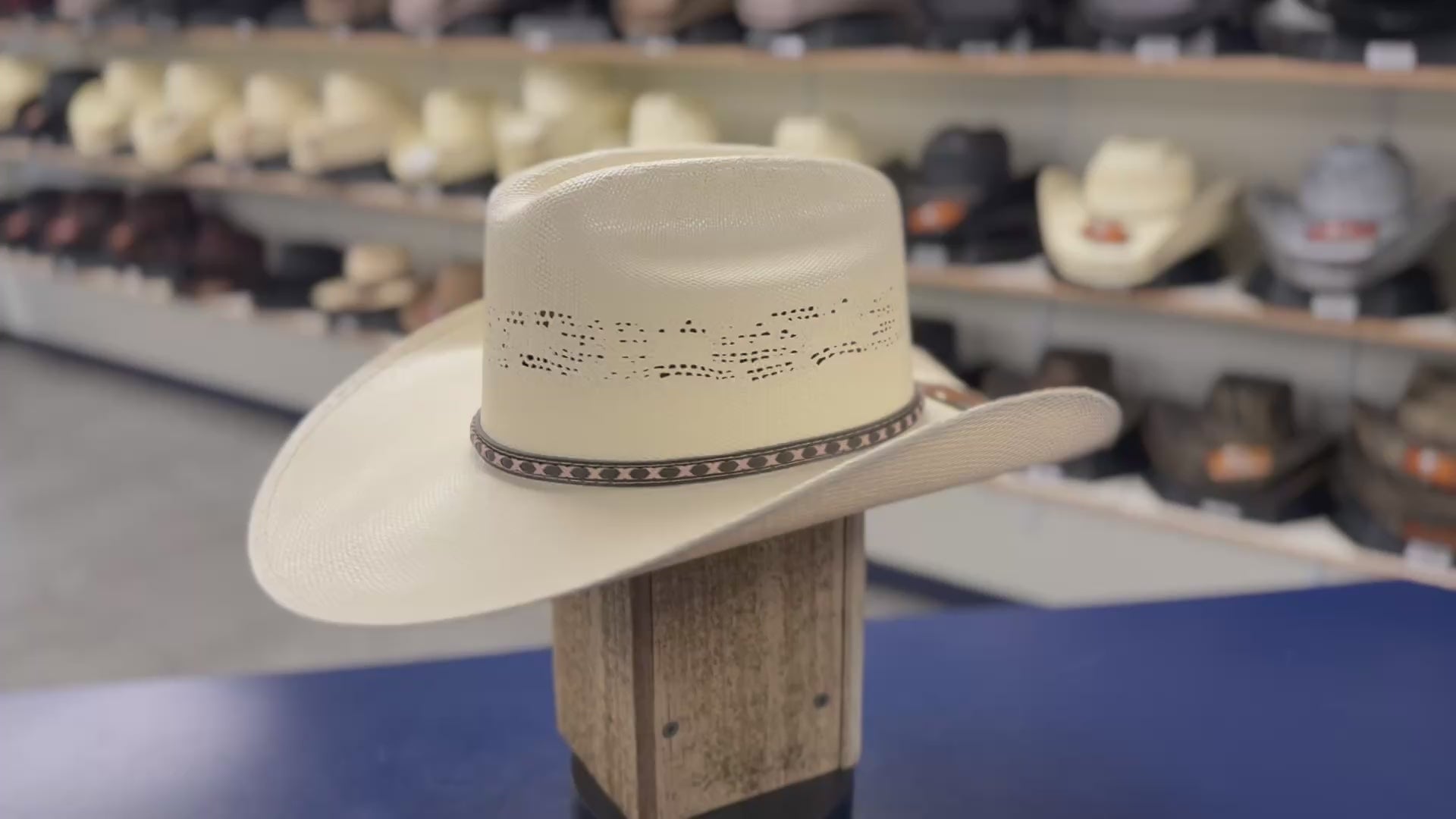 Chapeau De Cowboy Bangora Ivoire Cavenders, Taille 7 1/8, Collection