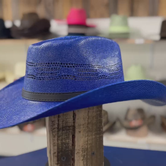 Cabo Royal Blue Rodeo Hat – Fashionable Straw Cowboy Hat for Western Fashion & Summer Adventures