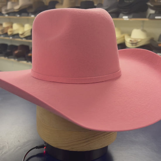 Stylish American Pink Wool Cashmere Hat – Perfect Cowboy Hat for Women & Girls
