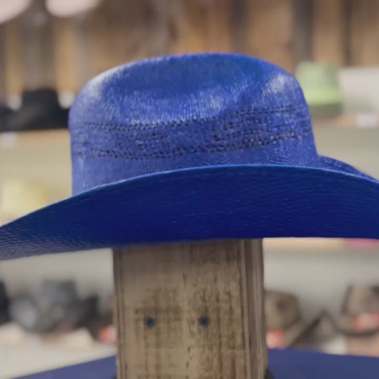 Lightweight Justin Royal Blue Straw Hat – Trendy Western Hat for Country Events