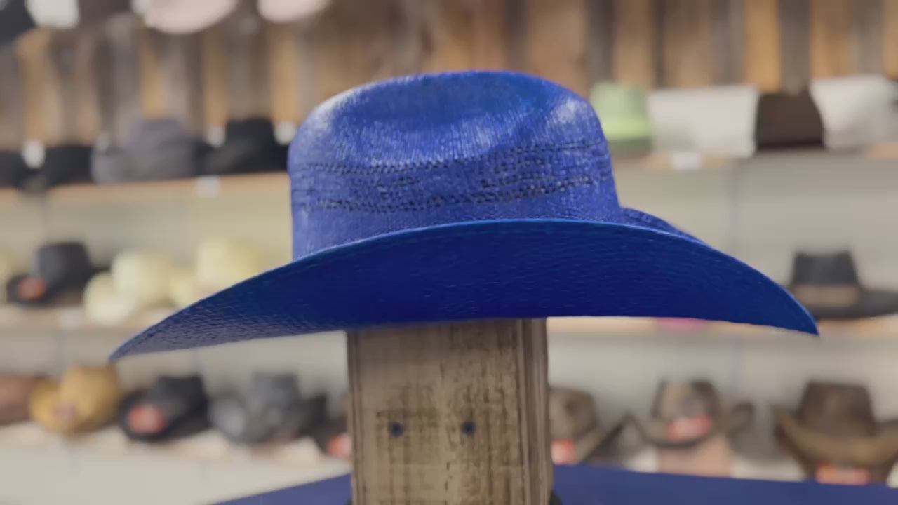 Lightweight Justin Royal Blue Straw Hat – Trendy Western Hat for Country Events