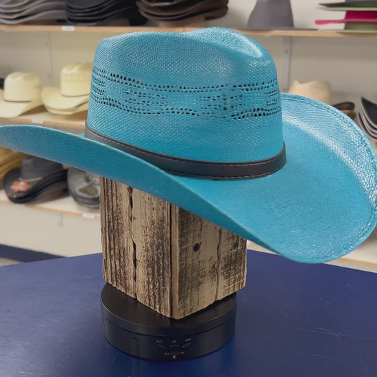 Cabo Turquoise Rodeo Hat – Fashionable Straw Cowboy Hat for Western Fashion & Summer Adventures