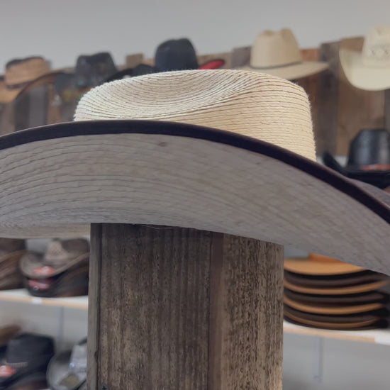 Western Ponderosa Natural Palm Hat – Durable and Breathable for Ranch and Rodeo