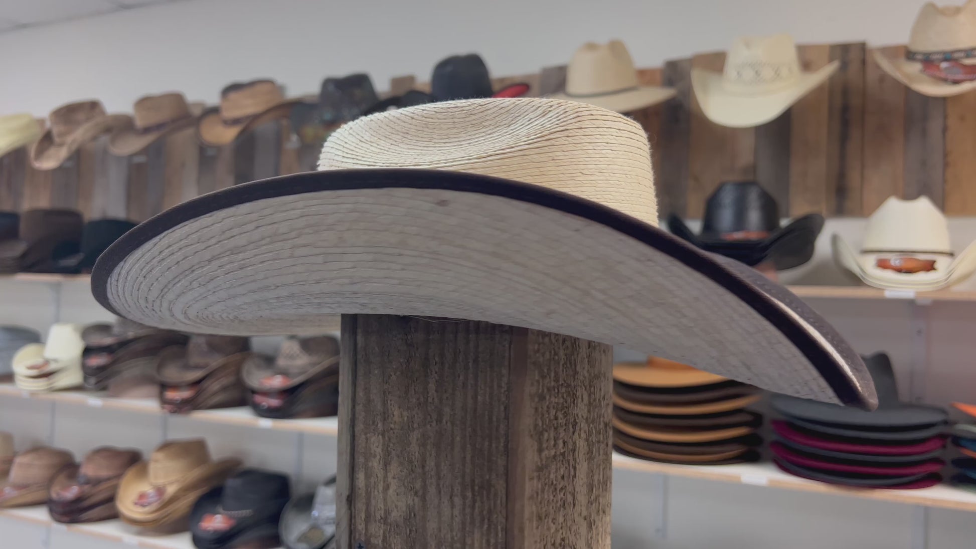 Western Ponderosa Natural Palm Hat – Durable and Breathable for Ranch and Rodeo