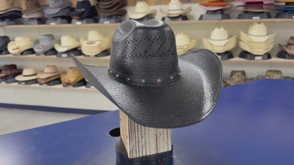 Cheyenne Black - Straw Shantung