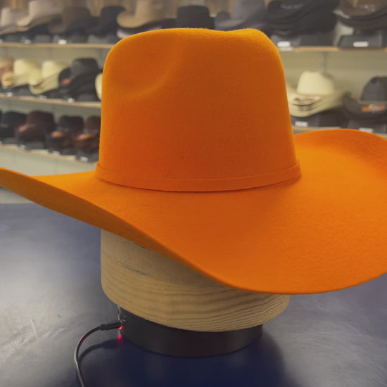 American Orange Wool Cashmere Rodeo Hat – Comfortable and Durable Western Hat for All-Day Wear